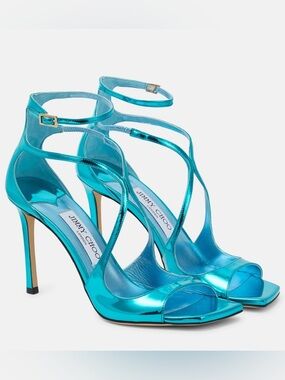 Jimmy Choo Azia 95 metallic leather sandals $995 38